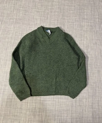Vintage 60s 70s Penneys Towncraft Mohair Sweater V Neck Wool Size L - Image 1 of 4