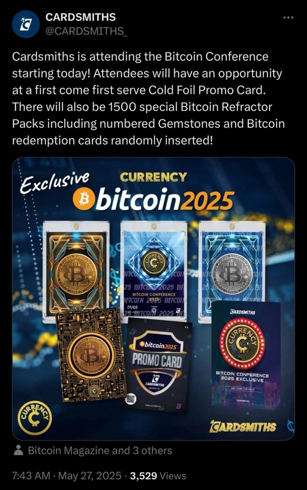 Limited Sale!Cardsmiths Bitcoin Conference 2025 Bundle 2Sealed Boxes+2Promo Pack - Image 2 of 2