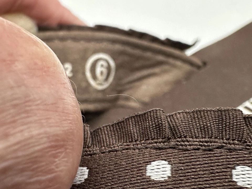 Chanclas Lindsay Phillips Marrón Blanco Lunares Correas Talla 6 Foto 4 de 4