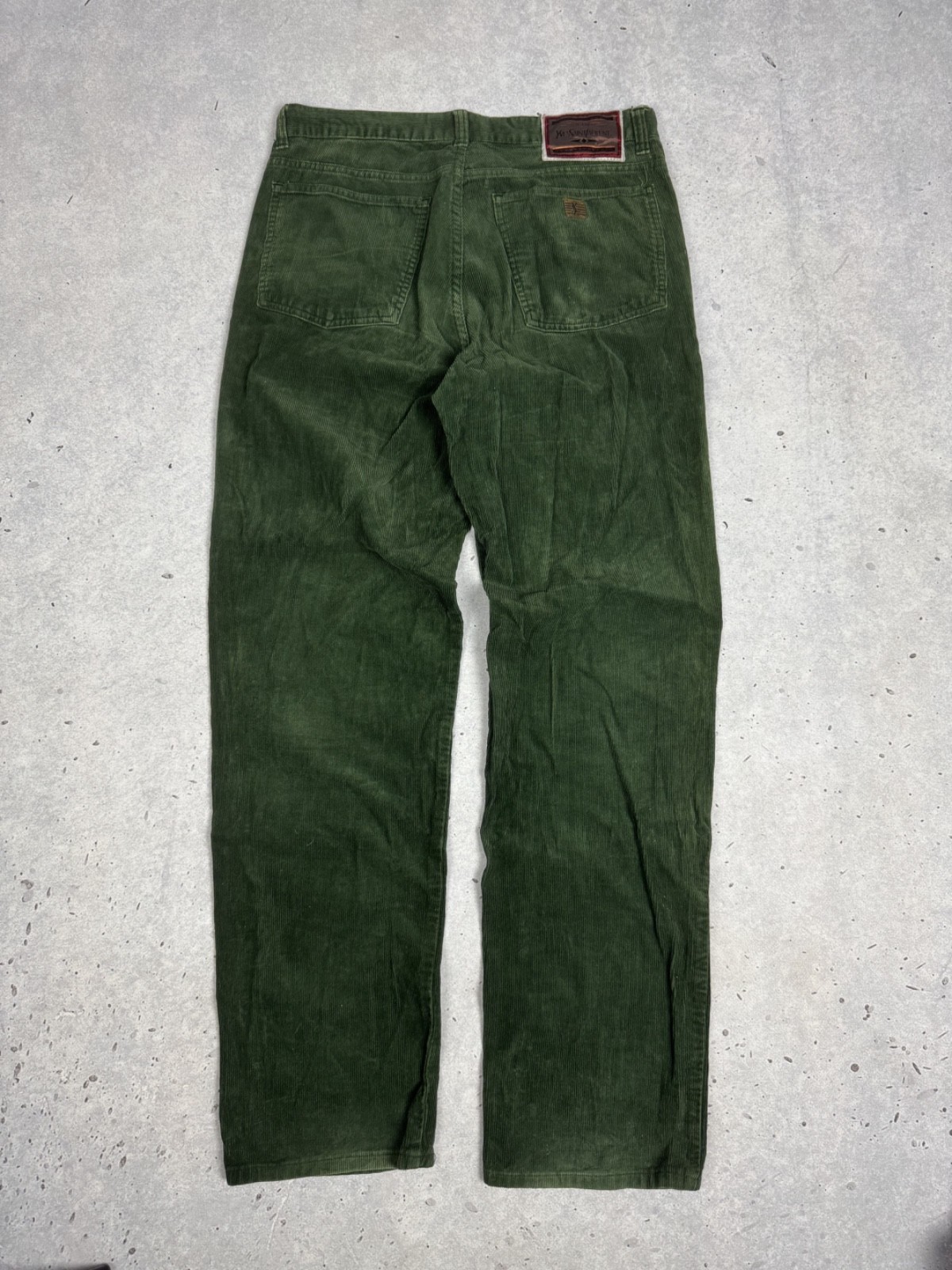 90s Yves Saint Laurent Corduroy Metal Logo Vintage Pants Men's size 34