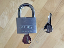 Neu Abus schloss Titalium 2 E 64 TI /45 silber 2 Schlüssel Bügel Schloss extra