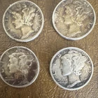 Mercury & Eisenhower Dimes Lot 1940’s & 50’sSilver Coins Set of 15 Circulated