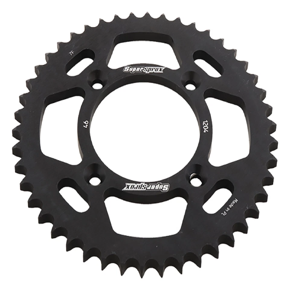 New Supersprox Black Aluminum Sprocket, 46T, Chain Size 428, RAL-1204-46-BLK — 第 3/4 张图片