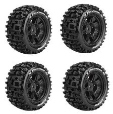 4 Louise RC MFT XPioneer Monster Truck Belted Tires Mounted 24mm Hex Kraton 8S