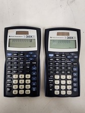Lot of 2 - Texas Instruments TI-30X IIS Scientific Calculators With Cover Solar