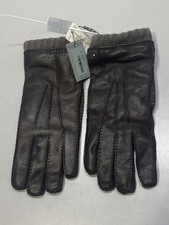 Canali Mens Gloves Dark Brown Size L Deerskin...