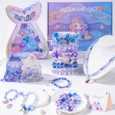 Mermaid Bracelet Making Kit for Girls, Mermaids Toys Jewelry Craft Christmas ...