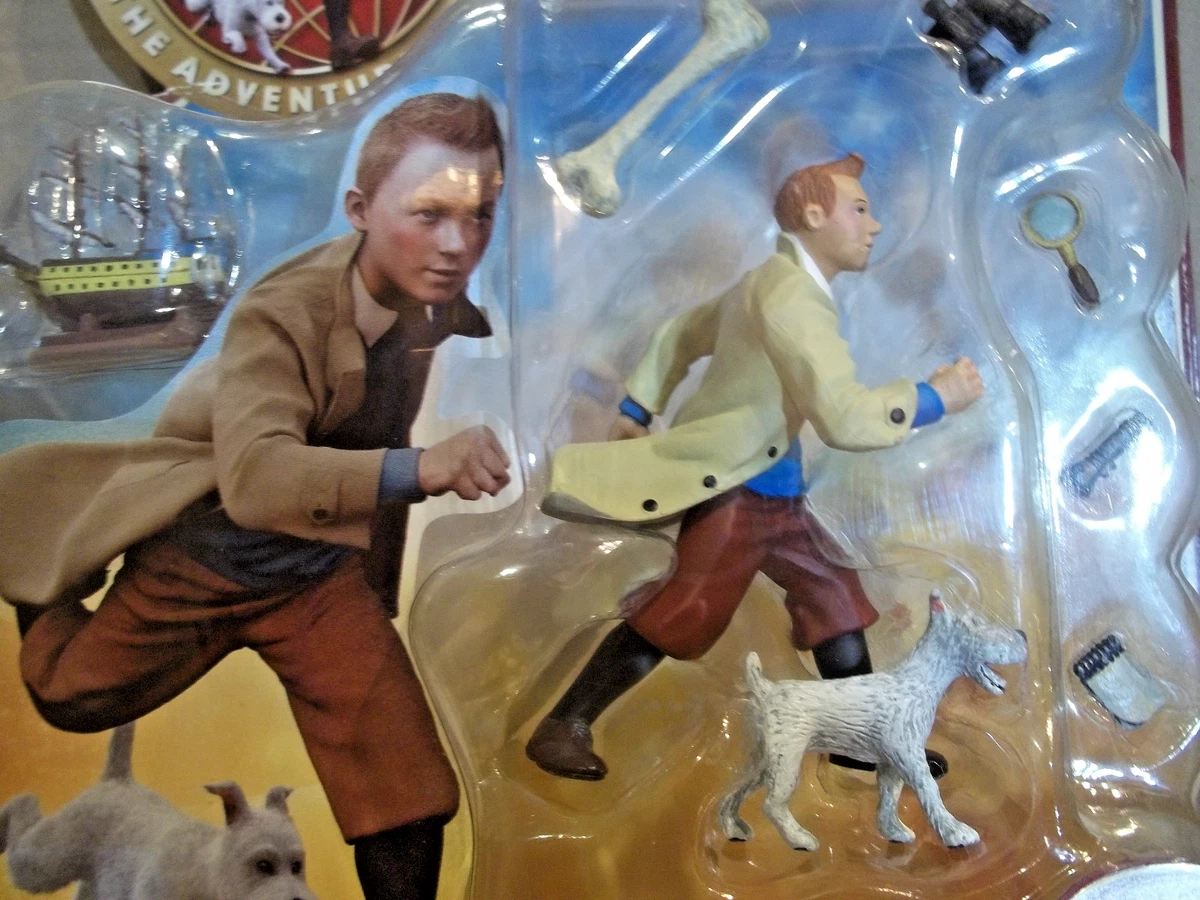 FIGURINES TINTIN ET MILOU REPORTER. INCLUS 6 ACCESSOIRES. Collection 2011