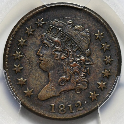 1812 Classic Head Large Cent - Small Date (S-291), PCGS XF-Detail