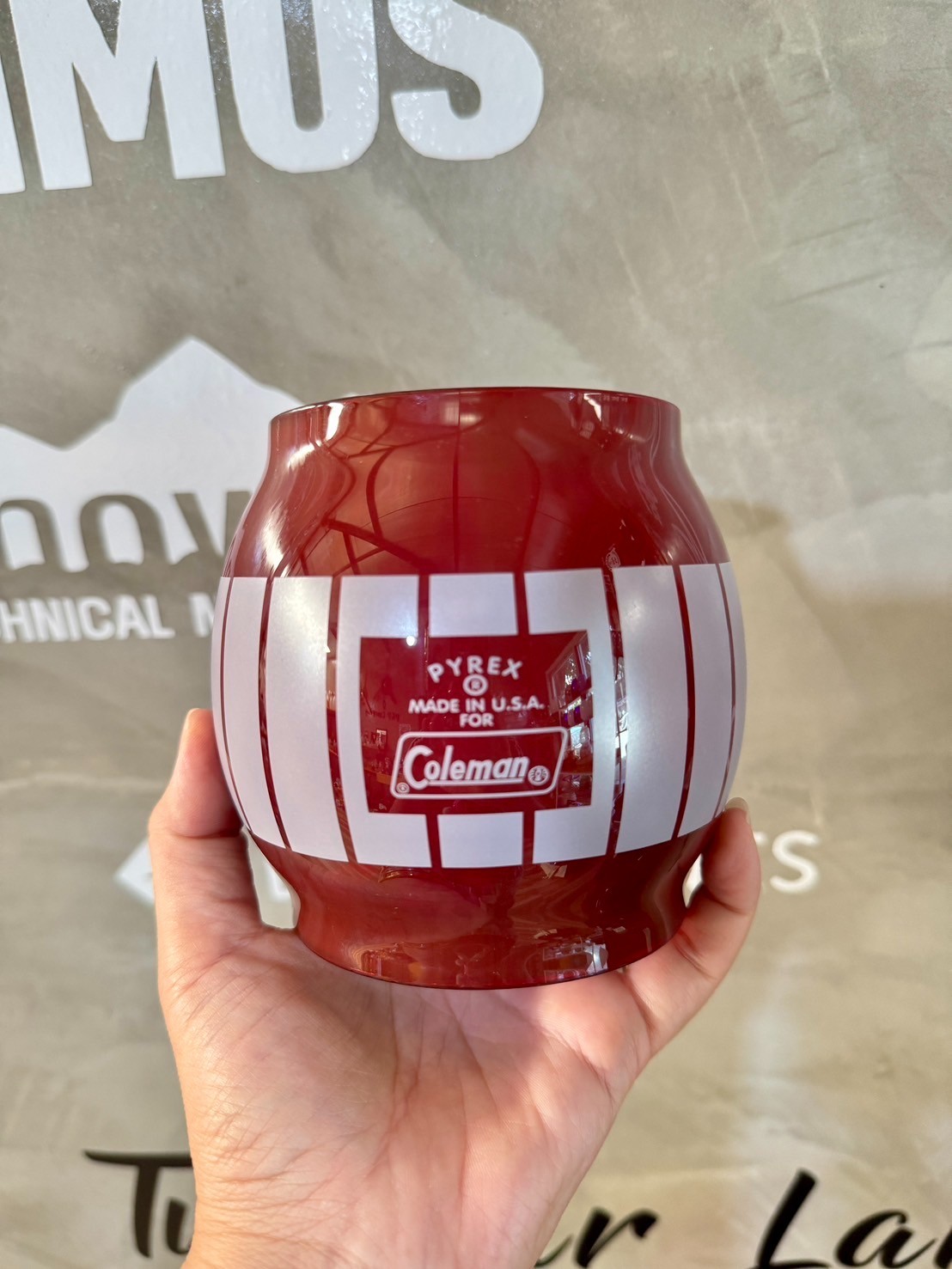 Glass Globe for Coleman 200a, 242 Lantern Fence globe dark red color