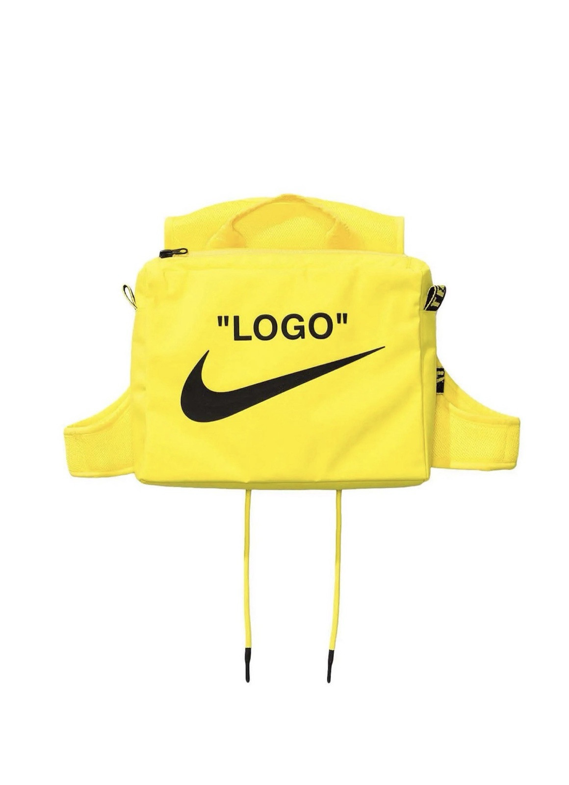 OFF WHITE X NIKE Gilet utility Nike x Off White Cross Bib con borsa a tracolla giallo taglia L