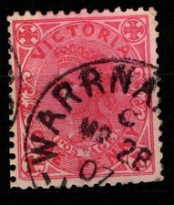 Victoria 1905 One Penny 1d red perf 12 x 12&frac12; SG417 Used Warrnambool CDS