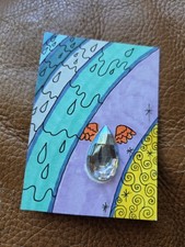 This Art is For You 0008 Drawing 2.5x3.5 ACEO Sparkle Raindrop Wings