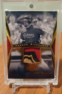 JEFF BAGWELL 2004 SP GAME USED PATCH FAMOUS NICKNAMES LOGO PATCH 2/13 ASTROS SP