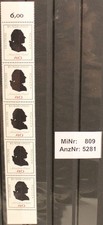 Sondermarke "Geb. F. G. Klopstock", MiNr 809 postfrisch , 5er-Streifen (5281)