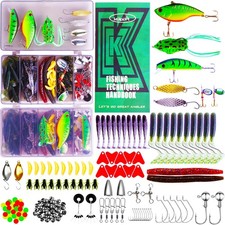 Fishing Lures, 110Pcs Tackle Box with Included, Crankbaits, 10, mixed