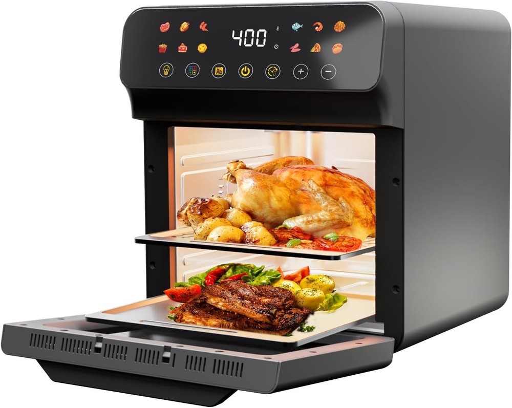 12QT Air Fryer Convection Oven with Visible Window - 10-in-1 Touch Control Black Open Box 12QT Air Fryer Convection Oven with Visible Window - 10-in-1 Touch Control Black Open Box