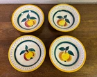 4 Vintage 1960s Stangl Pottery Fruit Peach Apple Redware 5.5" Bowl Lot