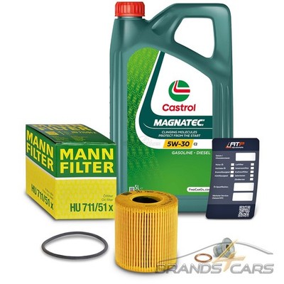 MANN ÖLFILTER+5L CASTROL MAGNATEC 5W-30 FÜR CITROEN DS4 1.6