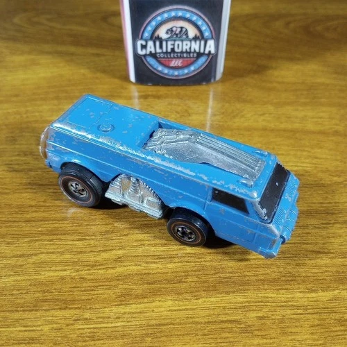 Vintage Hot Wheels Redline Revvers Burnin' Box Light Blue Hong Kong 1973 Van