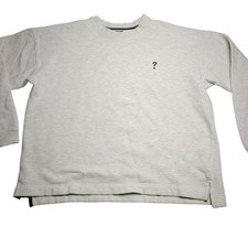 Vintage 90s Guess Jeans Pullover Sweatshirt Embroidered Logo Grey Men's Large