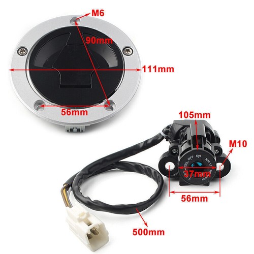 Ignition Switch Fuel Gas Cap Seat Lock Key Fit Kawasaki Z1000 Z 1000 10-16 Motor - Picture 12 of 12