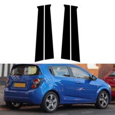 4pcs Black Car Exterior Pillar Posts Sticker For Chevrolet Aveo Hatch 2011-2015 4pcs Black Car Exterior Pillar Posts Sticker For Chevrolet Aveo Hatch 2011-2015