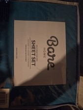 Bare Home Split Head Flex King Sheet Set, Premium Microfiber, Blue