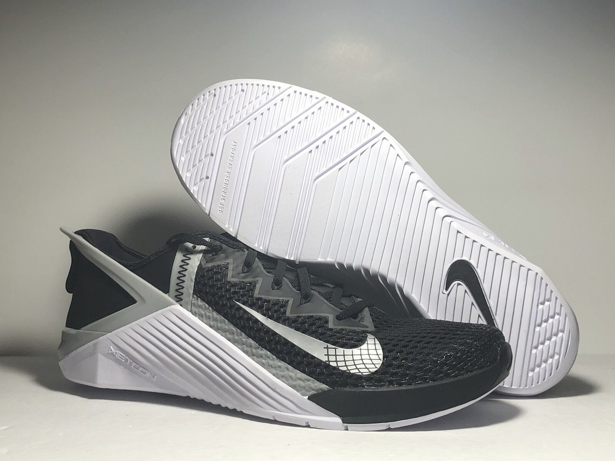 Nike Metcon 6 Flyease Mens Sz 13 Training Shoes Black White