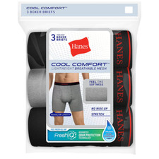 Hanes Men  s Cool Comfort 3-Pack Boxer Briefs