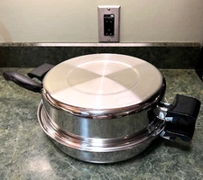 Holiday T-304S 19-9 Surgical Stainless Steel 11.5" Skillet Frying Pan w/Lid USA