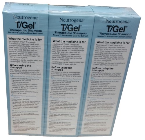 3 x 250ml TGEL T/GEL THERAPUTIC SHAMPOO NEUTROGENA T GEL Itchy Scalp Treatment - 第 3/3 張圖片