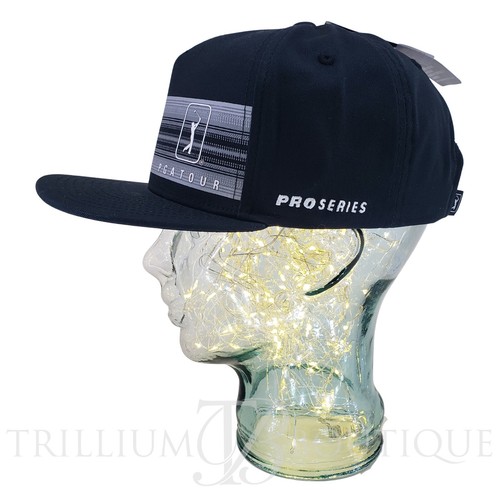 PGA Tour Hat Cap Caviar Black Men Twilight Round Golf Logo Preppy Outdoor!! - Picture 4 of 5