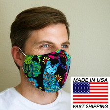 Face Mask reusable washable cotton MOD CATS A...