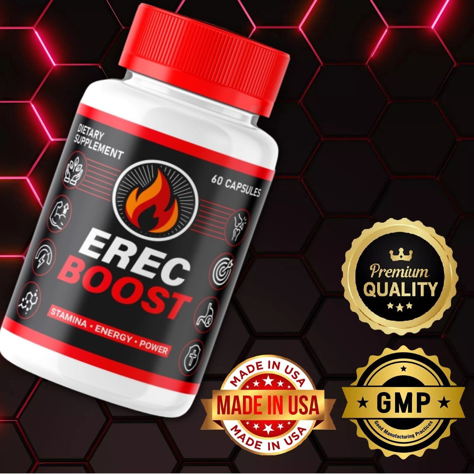 Erec Boost for Men ErecBoost Maximum Strength Supplement (60 Capsules ...