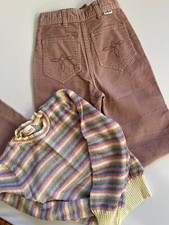 Vintage 70s LUV IT Corduroy Pants Girls Disco High Waist & Sweater