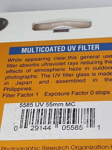 Pro MC 55mm Multi Coated UV Glass Lens Filter Japan 55 mm Glass Safety E-55 E55 - Picture 5 of 5