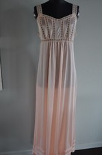 Vintage Gossard Artemis Long Sleepware Peach Read for Measurements