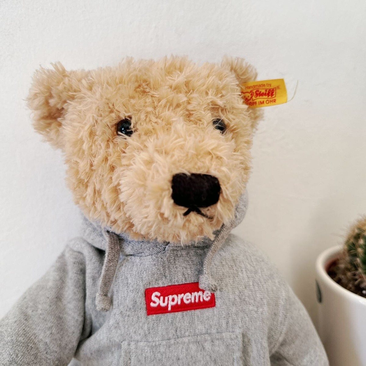 Authentic Supreme Steiff Bear Heather Grey | eBay UK