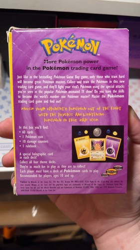 1999 Pokemon zap Theme Deck Display Box - Picture 3 of 5