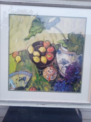 32''X32' Hydrangeas With Japanese Teapot
