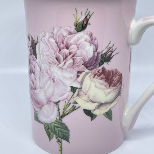 kent pottery 10oz porcelain cup pink Roses florals Slim Cup dainty Mug - Picture 8 of 8