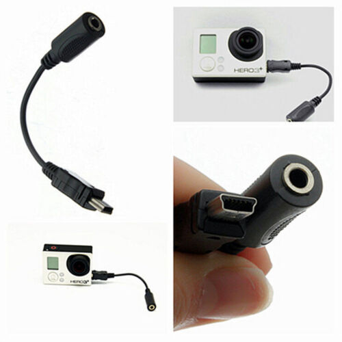 New Mini USB to 3.5mm Mic Microphone Adapter Cable for Camera GoPro Hero 3 3+ 4 - Picture 1 of 5