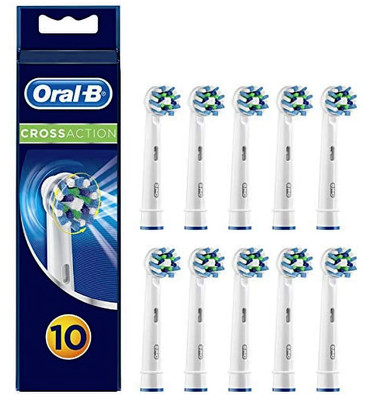 Oral-B Cross Action Electric Toothbrush Replacement Brush Head Refill (10 count)