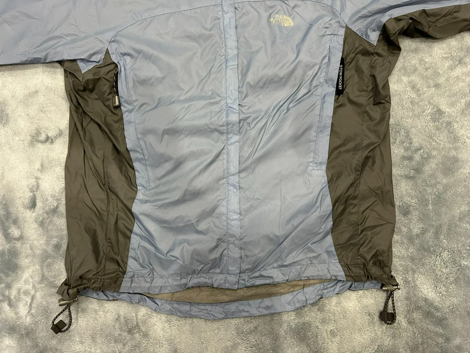 CHAQUETA MUJER VINTAGE THE NORTH FACE MEDIANA AZUL GRIS BOLSILLOS DE ALMACENAMIENTO Foto 3 de 4