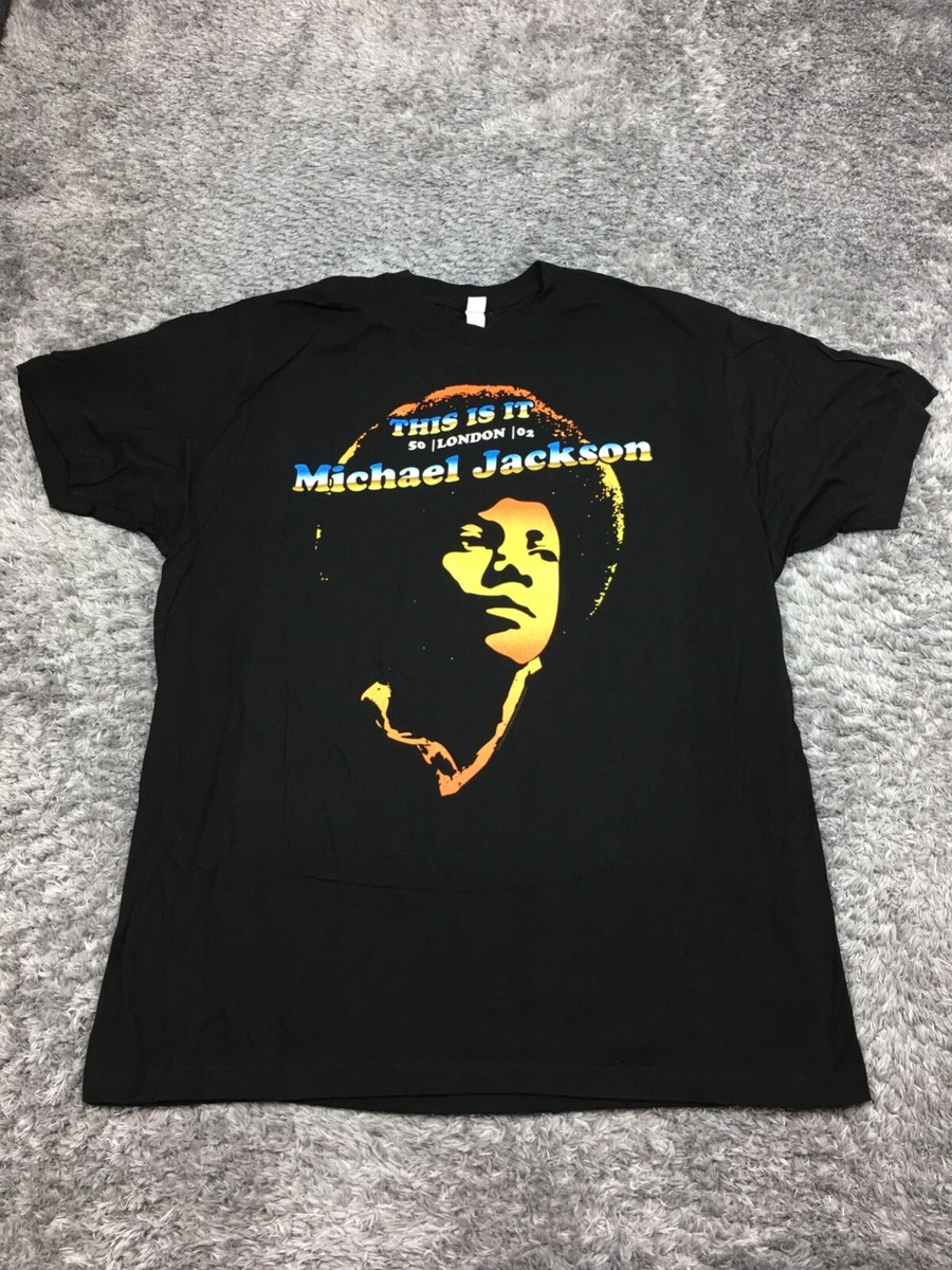 Michael Jackson Shirt XL This Is It London 02 NWOT Deadstock VTG