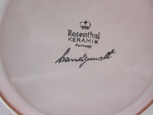 6 Rosenthal Keramik Handgemalt Fruit Motif 7.25" Plates - Picture 8 of 8