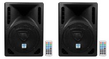  2 Rockville RPG8BT 8" Powered DJ PA Speakers BlueTooth, USB, SD - 800w