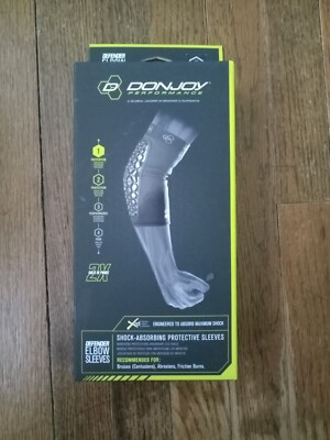 DonJoy Performance Defender Elbow Sleeves (1 Pair) Black Size Medium NIB