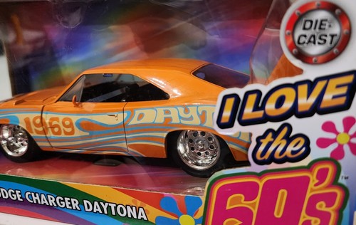 1969 Dodge Charger Daytona I Love the 60s 1:24 Scale Diecast Metal Jada Toys NEW - Picture 4 of 6